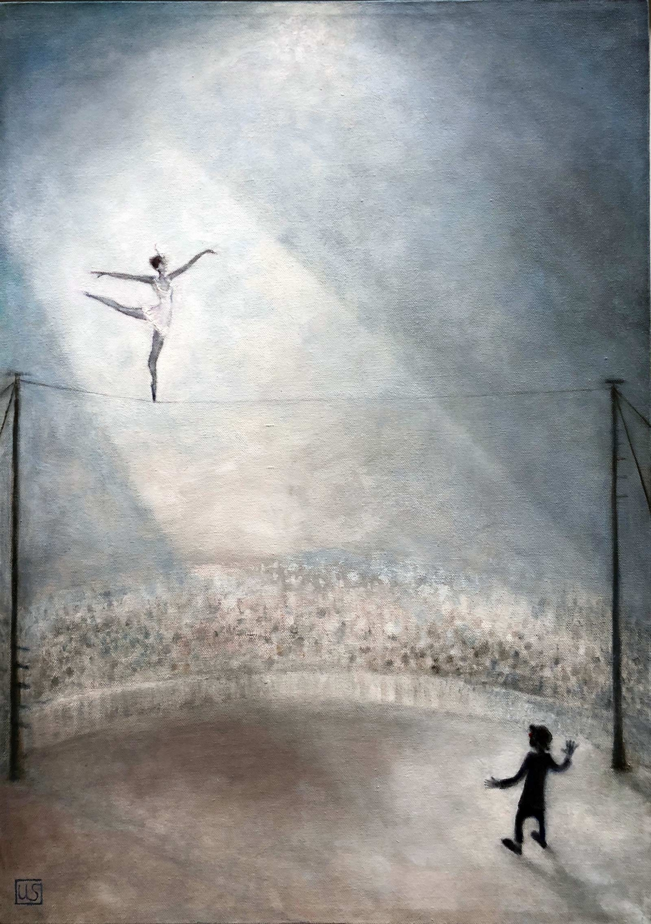 Uta_Schock_Malerei_Oel_Die_Seiltaenzerin