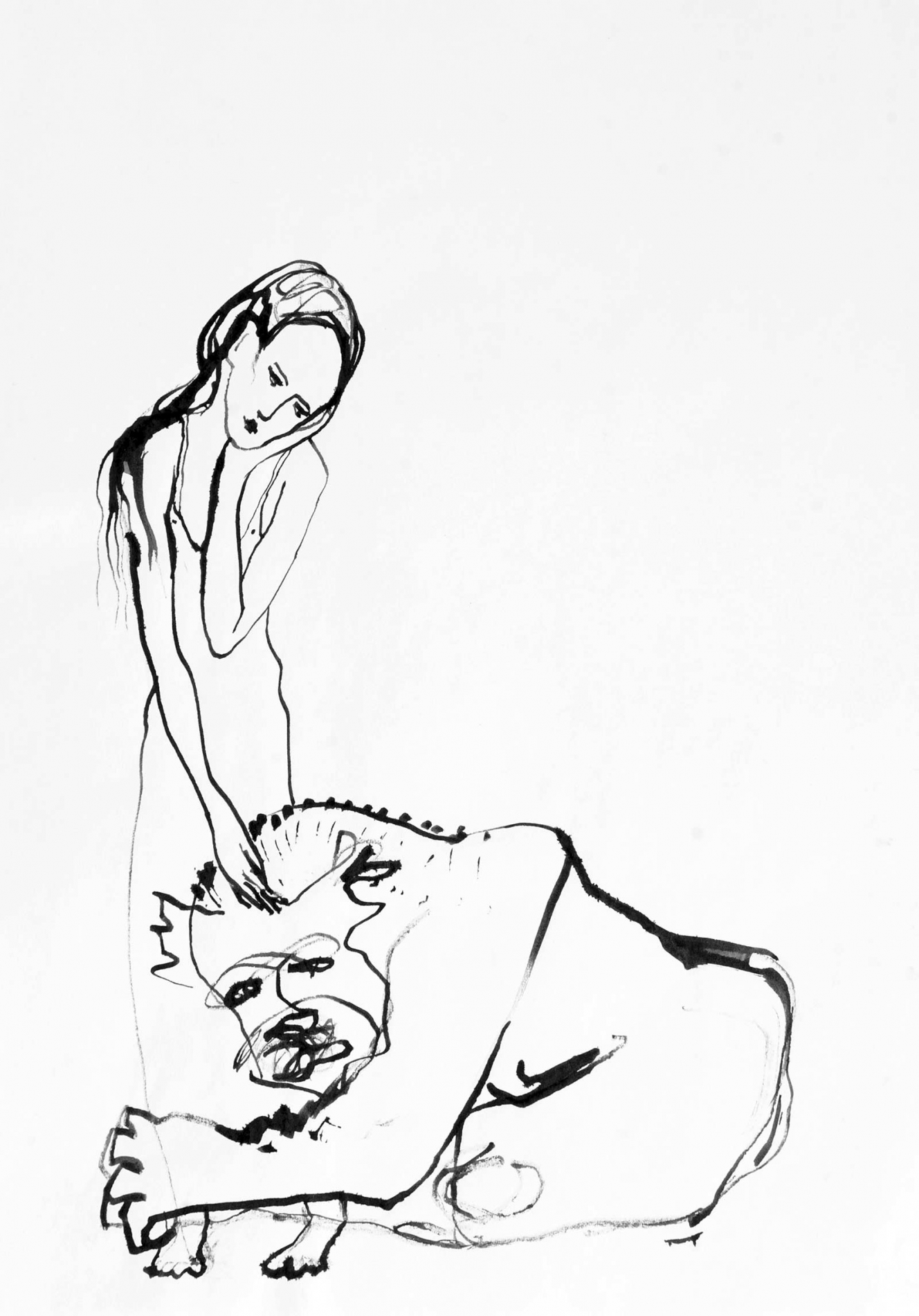 Uta_Schock_Malerei_Zeichnung_Die_Schoene_und_das_Biest